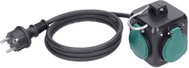 Solight prodlužovací přívod 3 m, kostka 3 zásuvky IP44 - Extension Cable