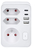 Solight rozbočka 1 × 16 A + 2 × 2,5 A, 2 × USB A+C rychlonabíječka 20 W PD - Splitter 