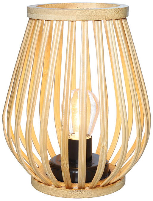 Solight LED izzós bambusz lámpás, meleg fehér, 2×AA, 20 cm