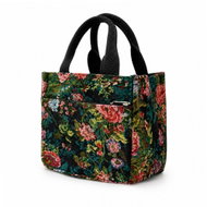 Solier dámská termotaška na oběd, černá s květinami - Thermal Bag