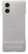 Handyhülle Sony Stand Cover Xperia 5 V Platinum grey - Kryt na mobil