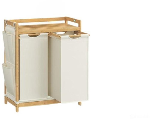 Songmics Laundry basket 2D bamboo frame, 100 l - Laundry Basket - Main image
