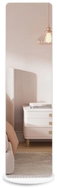 Songmics Rotating Frameless Mirror with Base and Shelves 163 × 45cm, White - Mirror