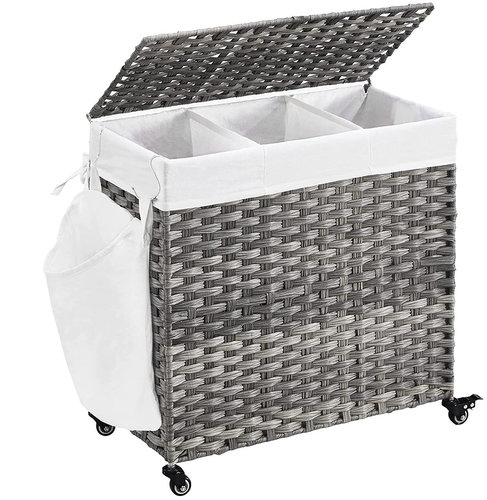 Songmics Laundry basket Laun 140 l grey - Laundry Basket - Main image