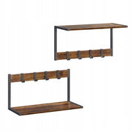 Songmics Set of 2 wall hangers Vasagle Katia, brown/black - Coat Hanger