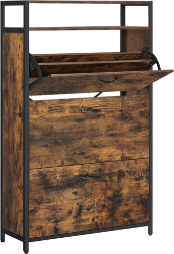 Songmics Vasagle Ruudo, flip-up, brown - Shoe Rack - Main image