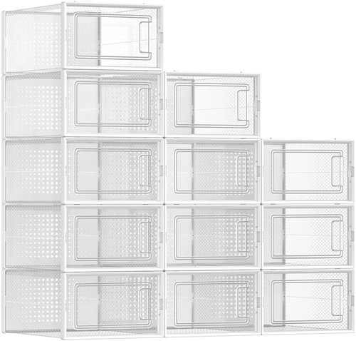 Songmics Ludar, clear 12 pcs - Shoe Rack - Main image