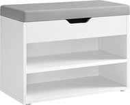 Songmics Vasagle Roudy Shoe rack with seat white/grey - Shoe Rack