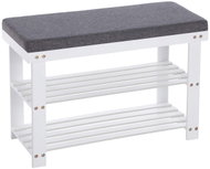 Songmics Petite Malo Shoe rack with bench white - Shoe Rack