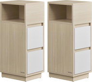 Songmics Vasagle Vernon Set of 2 bedside tables, white/brown - Night Stand