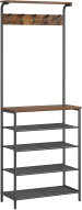 Songimics Kotona Hallway coat rack with shoe rack, 68 cm, brown - Hall Set