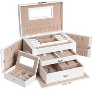 Songmics Jewellery box with mirror Trolas cream - Jewellery Box