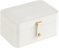 SONGMICS Šperkovnice cestovní dvě patra 16 × 8 × 11 cm bílá - Jewellery Box