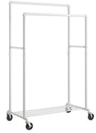 Songmics Flop Clothes rack double mobile white - Clothes Hanger