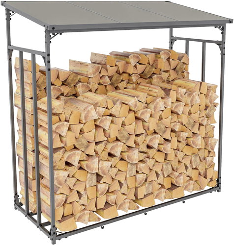 SORTLAND DALEN, aluminium, anthracite 145 × 143 × 70 cm - Woodshed - Main image