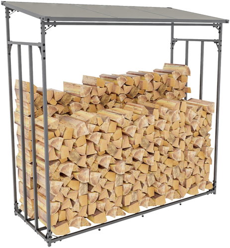 SORTLAND DALEN, aluminium, anthracite 165 × 165 × 70 cm - Woodshed - Main image