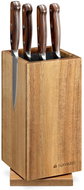 Sortland Stojan na nože Cube s magnetickými boky a štětinovou vložkou, akácie - Knife Block