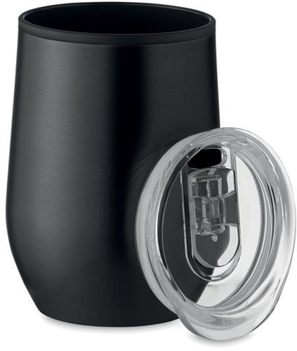 Sortland Thermo mug Stilly 350 ml, double wall, stainless steel, black - Thermal Mug - Main image