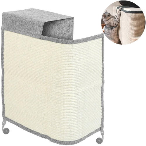 Sortland Cat scratcher for sofa protection, sisal - light grey, right side - Cat Scratcher - Main image