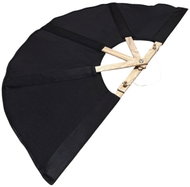 Sotra ash sauna fan, large format 100×61cm, black - Sauna Fan