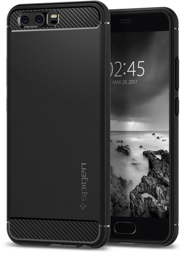 Spigen Rugged Armor Black Huawei P10 - Phone Cover - Main image