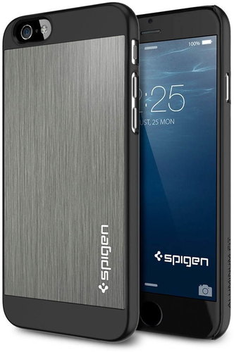  SPIGEN Fit Aluminum Space Gray  - Phone Cover - Main image