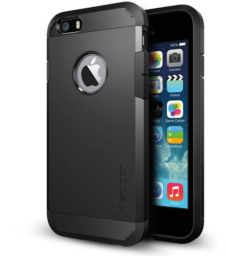  SPIGEN Smooth Black Tough Armor  - Phone Cover - Main image