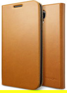 SPIGEN SGP Leather Case Slim Wallet S Light Brown - Phone Cover