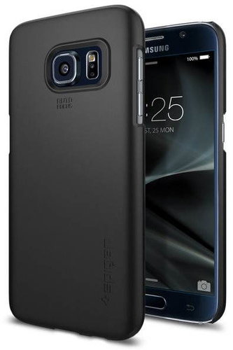 SPIGEN Thin Fit Black Samsung Galaxy S7 - Phone Cover - Main image