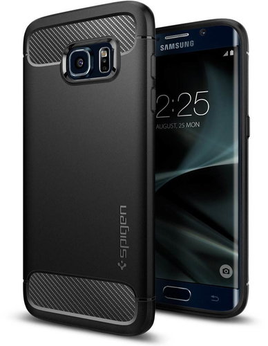SPIGEN Rugged Armor Black Samsung Galaxy S7 Edge - Phone Cover - Main image