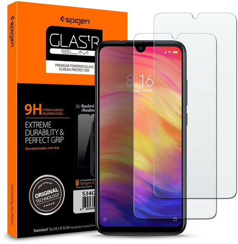 Spigen Glas.tR SLIM Pack 2 Xiaomi Redmi Note 7 - Schutzglas - Hauptbild