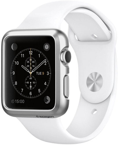 SPIGEN Thin Fit Satin Silver (38 mm) - Protective Case - Main image