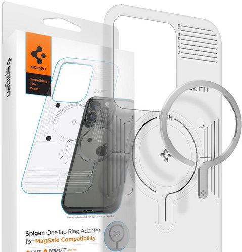 Spigen OneTap Ring Adapter MagSafe Silver - MagSafe Car Mount - Main image