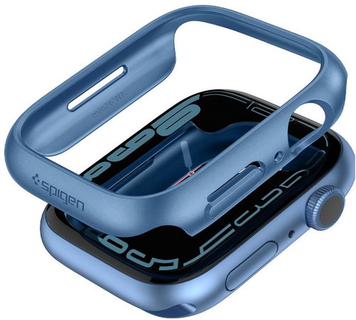 Spigen Thin Fit Blue Apple Watch 8/7 45mm - Protective Watch Cover - Main image