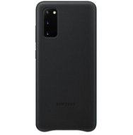 Samsung Galaxy S20 fekete bőr tok - Telefon tok