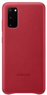 Samsung Galaxy S20 piros bőr tok - Telefon tok
