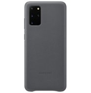 Samsung bőr hátlap tok Galaxy S20+ készülékhez, szürke - Telefon tok