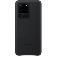 Samsung  Kožený zadný kryt pre Galaxy S20 Ultra čierny - Kryt na mobil