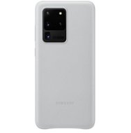 Samsung Galaxy S20 Ultra világosszürke bőr tok - Telefon tok