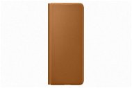 Samsung Leather Flip Case for Galaxy Z Fold3 Light Brown - Phone Case