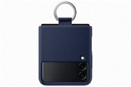 Samsung Silicone Cover with Finger Holder for Galaxy Z Flip3 Navy Blue - Phone Cover