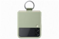 Samsung Silicone Cover with Finger Holder for Galaxy Z Flip3 Olive Green - Phone Cover