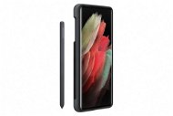 Samsung Galaxy S21 Ultra fekete szilikon tok + S Pen - Telefon tok