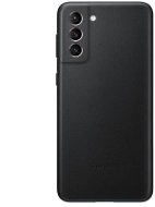 Samsung Galaxy S21+ fekete bőr tok - Telefon tok