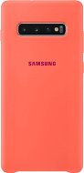 Samsung Galaxy S10+ Silicone Cover, neon rószaszín - Telefon tok
