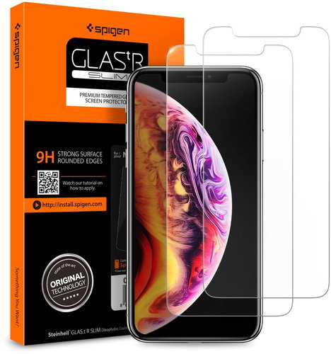 Spigen Glass Glas.tR Slim 2 Pack iPhone XR - Üvegfólia - Fő fotó