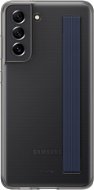 Samsung Galaxy S21 FE 5G Halbtransparentes Backcover mit Schlaufe grau - Handyhülle