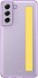 Samsung Galaxy S21 FE 5G félig átlátszó lila tok pánttal - Telefon tok