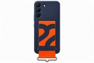 Samsung Galaxy S22 5G Silicone Cover with Strap Navy Blue - Phone Cover