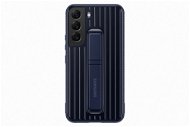 Samsung Galaxy S22 5G Hardened Protective Back Cover with Stand Navy Blue - Phone Cover